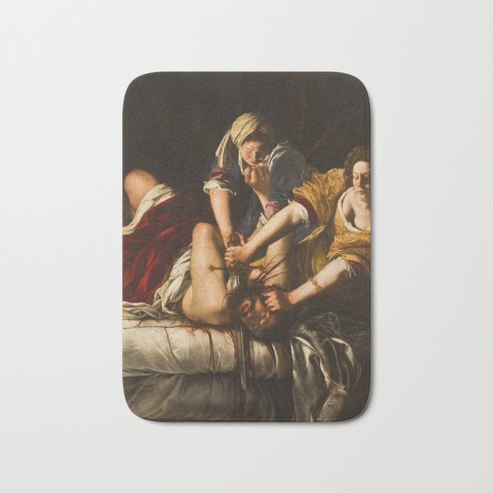 Judith Slaying Holofernes by Artemisia Gentileschi Bath Mat Gallery Image 1