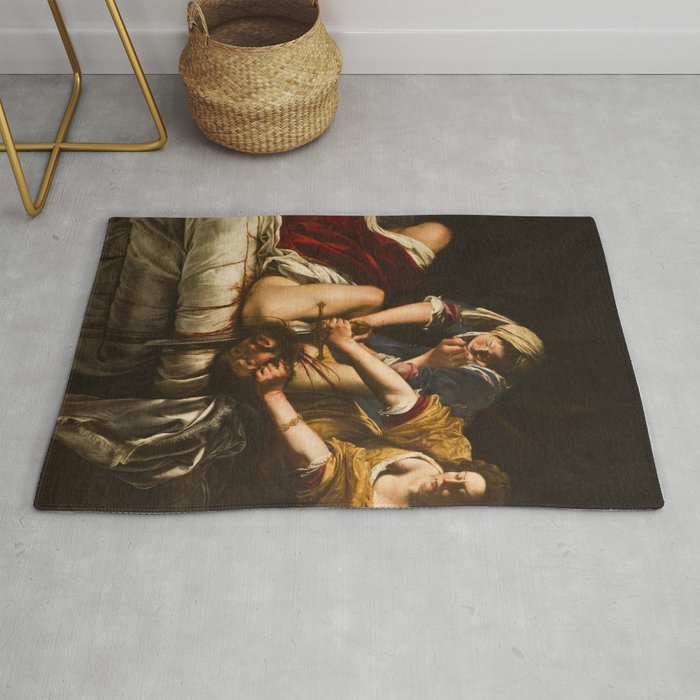 Judith Slaying Holofernes by Artemisia Gentileschi Rug Gallery Image 1