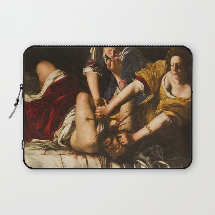Judith Slaying Holofernes by Artemisia Gentileschi Laptop Sleeve Gallery Image 1