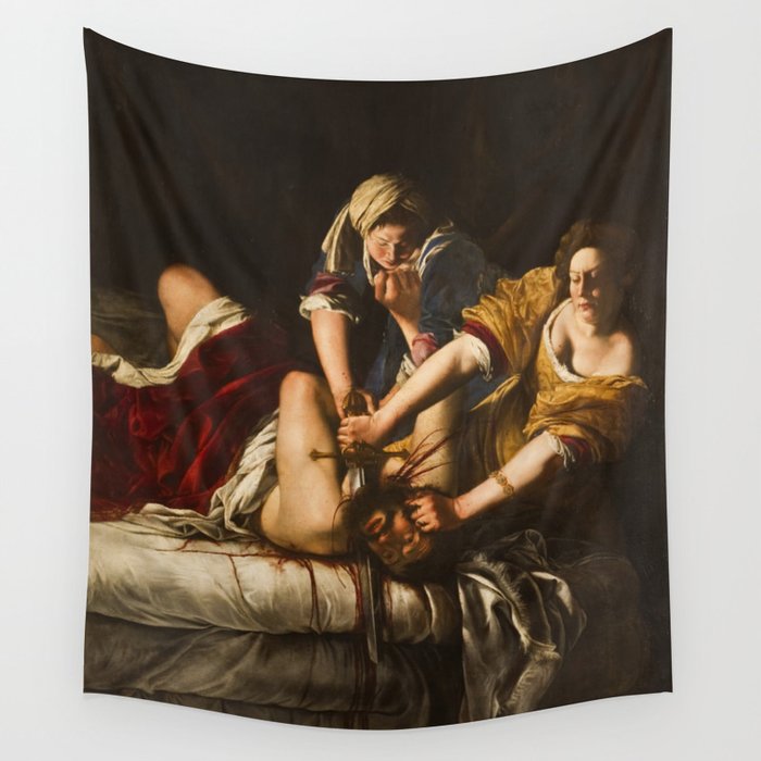 Judith Slaying Holofernes by Artemisia Gentileschi Wall Tapestry Gallery Image 4