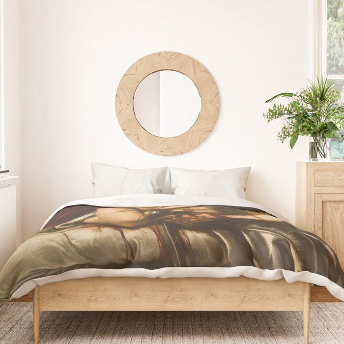 Judith Slaying Holofernes by Artemisia Gentileschi Duvet Cover Gallery Image 3