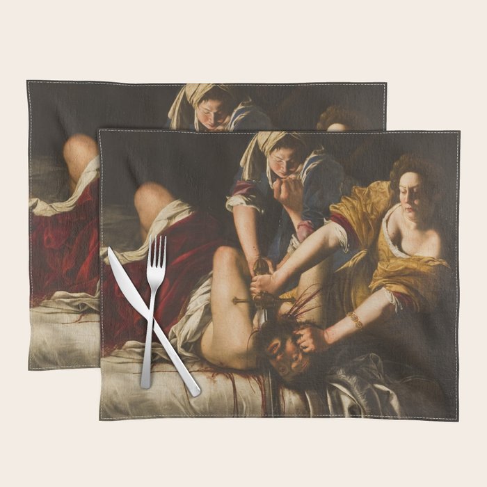 Judith Slaying Holofernes by Artemisia Gentileschi Placemat Gallery Image 1
