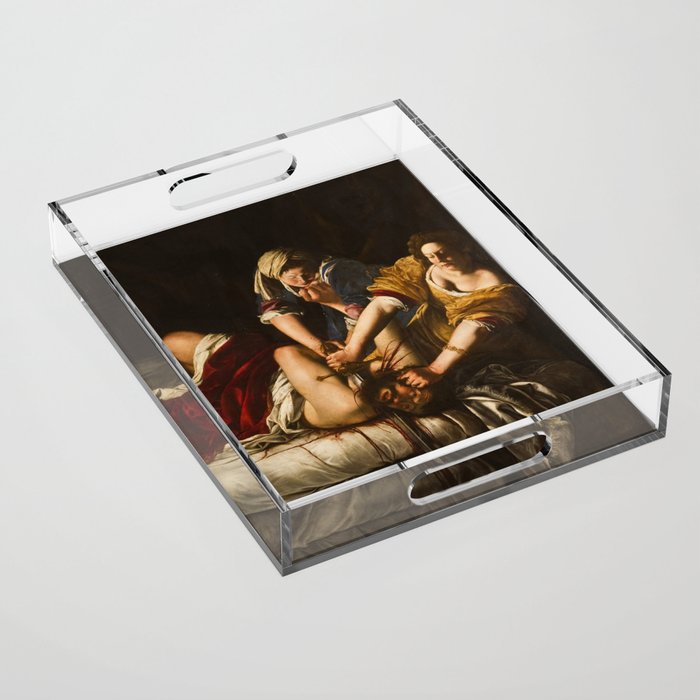 Judith Slaying Holofernes by Artemisia Gentileschi Acrylic Tray Gallery Image 1