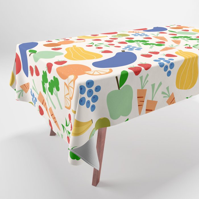 Colorful Veggie Pattern Tablecloth Gallery Image 1