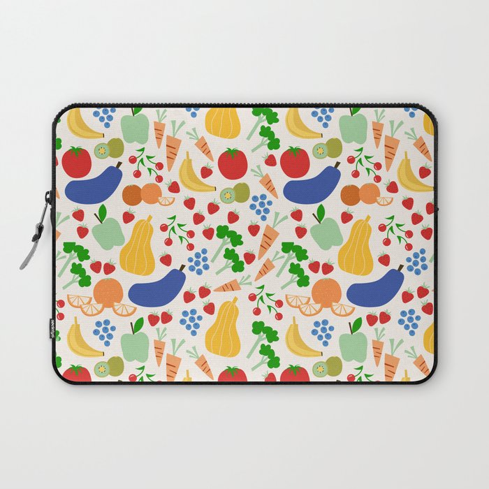 Colorful Veggie Pattern Laptop Sleeve Gallery Image 1