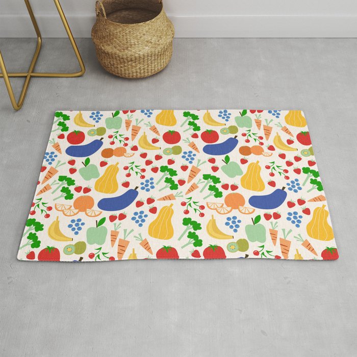 Colorful Veggie Pattern Rug Gallery Image 1