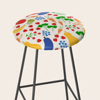Colorful Veggie Pattern Stool Gallery Image 2