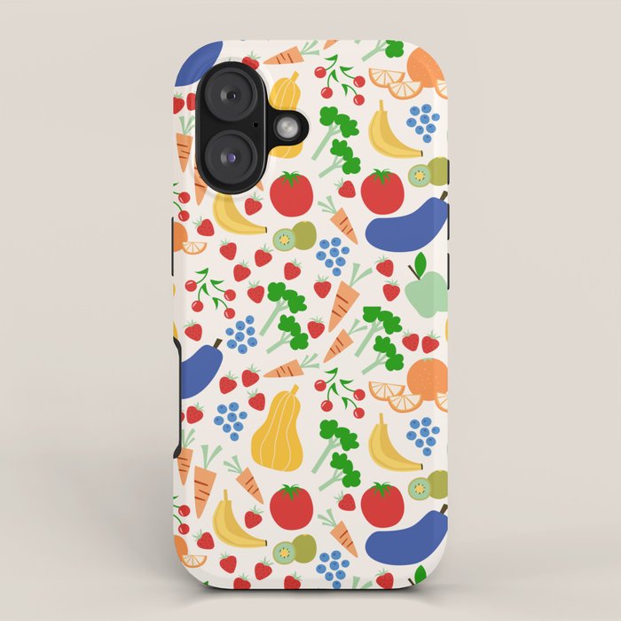 Colorful Veggie Pattern iPhone Case Gallery Image 1