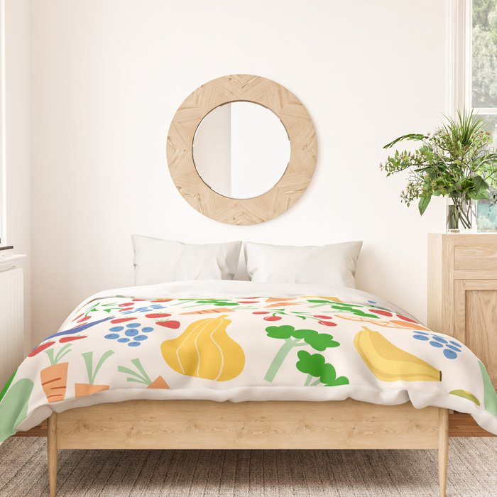 Colorful Veggie Pattern Duvet Cover Gallery Image 3
