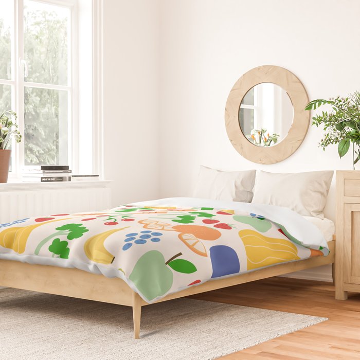 Colorful Veggie Pattern Duvet Cover Gallery Image 2