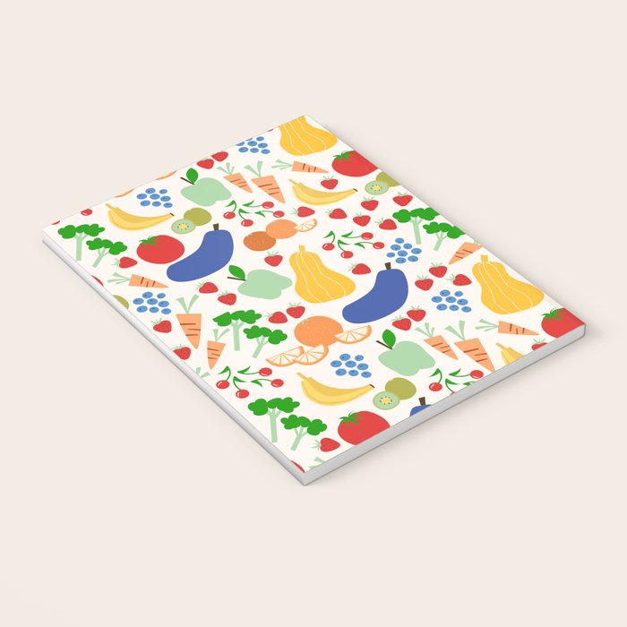 Colorful Veggie Pattern Notebook Gallery Image 3