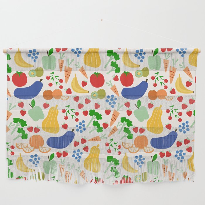 Colorful Veggie Pattern Wall Hanging Gallery Image 1
