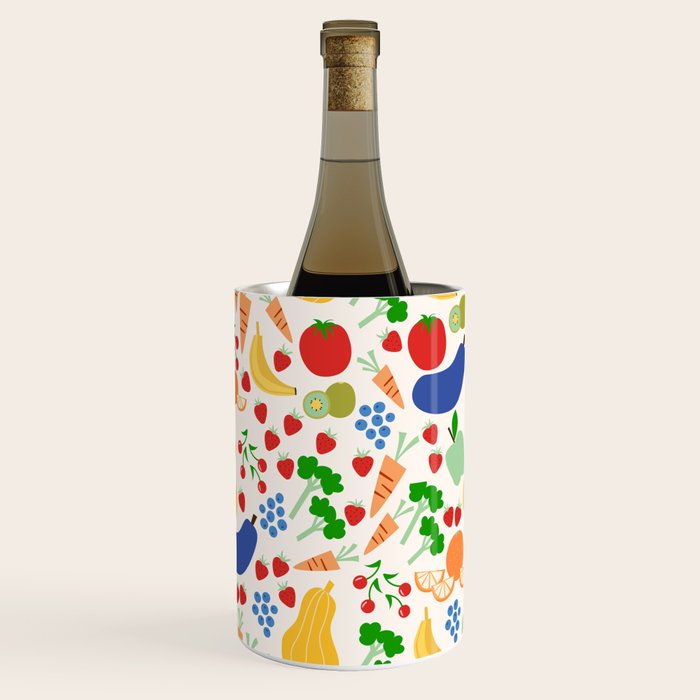 Colorful Veggie Pattern Wine Chiller Gallery Image 1