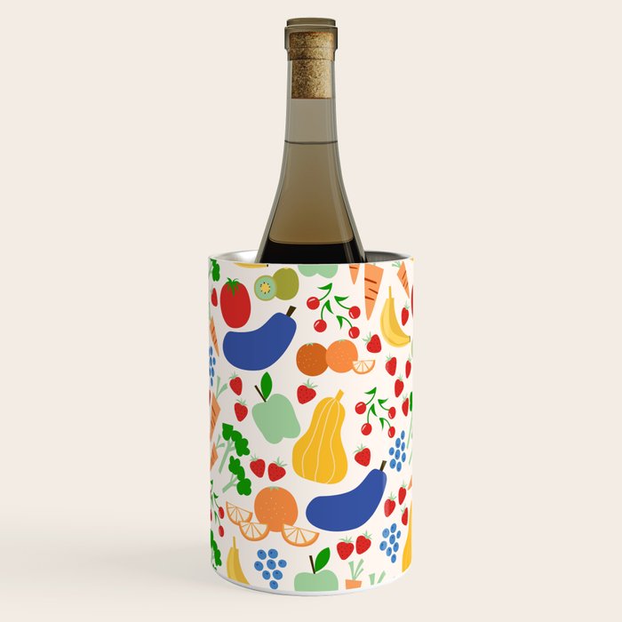 Colorful Veggie Pattern Wine Chiller Gallery Image 3