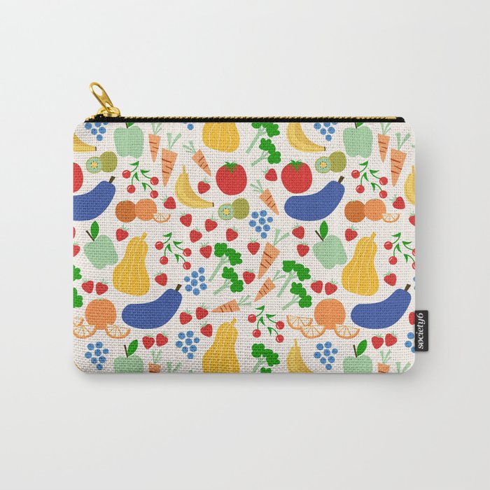 Colorful Veggie Pattern Carry All Pouch Gallery Image 1