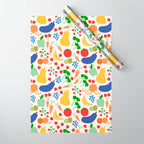 Colorful Veggie Pattern Wrapping Paper Gallery Image 1