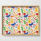 Colorful Veggie Pattern Serving Tray Gallery Image 1