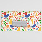 Colorful Veggie Pattern Desk Mat Gallery Image 1