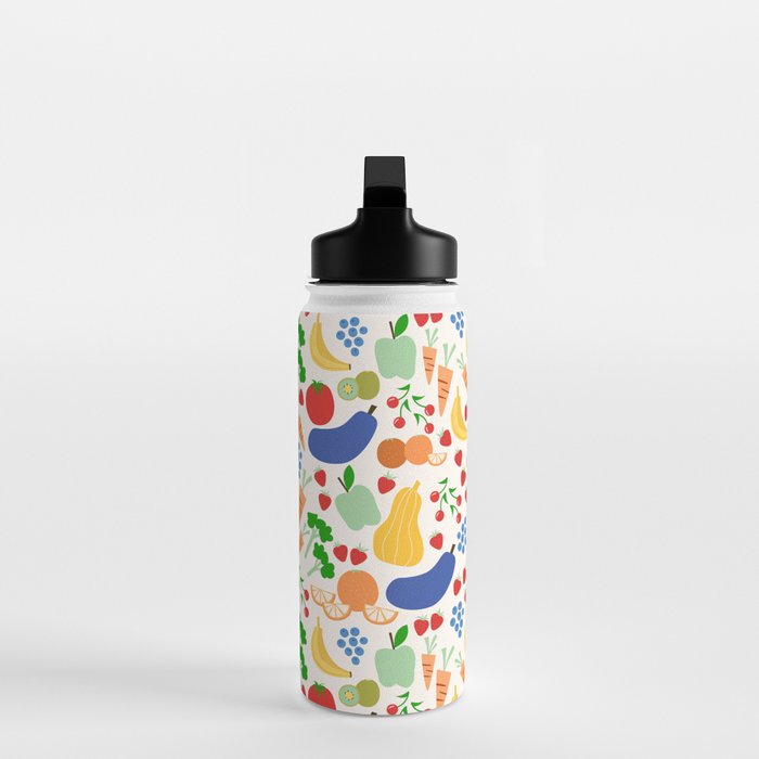 Colorful Veggie Pattern Water Bottle Gallery Image 3