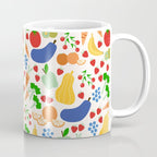 Colorful Veggie Pattern Coffee Mug Gallery Image 1