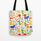 Colorful Veggie Pattern Tote Bag Gallery Image 1