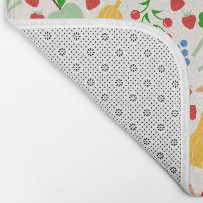 Colorful Veggie Pattern Bath Mat Gallery Image 2