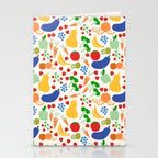 Colorful Veggie Pattern Stationery Card Gallery Image 2