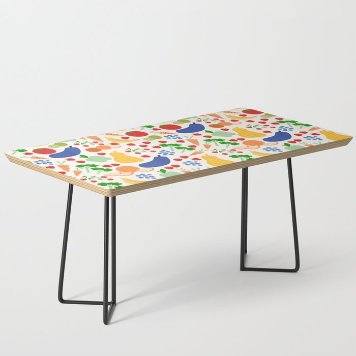 Colorful Veggie Pattern Coffee Table Gallery Image 1