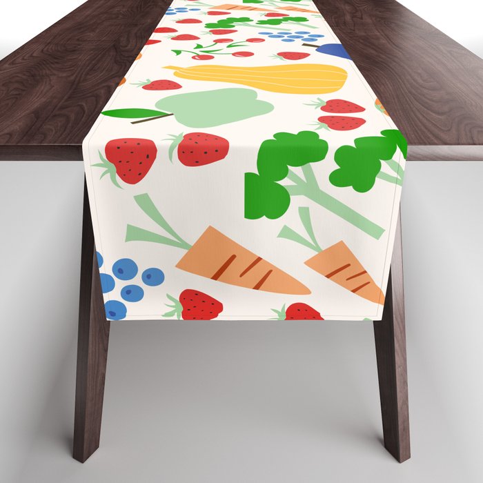 Colorful Veggie Pattern Table Runner Gallery Image 1