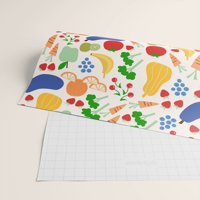 Colorful Veggie Pattern Wrapping Paper Gallery Image 2