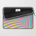 Pink Tropical Palm Leaf Laptop Sleeve Gallery Image 2