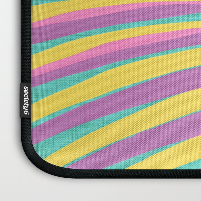 Pink Tropical Palm Leaf Laptop Sleeve Gallery Image 3