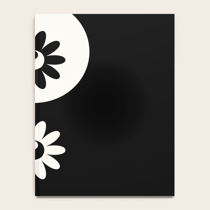 Yin Yang Flower in Black & White Notebook Gallery Image 4