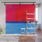 Cerulean Blue Red  Wall Mural Gallery Image 1