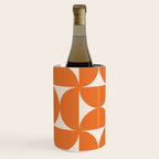 Bauhaus Mid Century Modern Geometric IX Bright Orange Wine Chiller Gallery Image 1