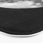 Full Moon print black-white photograph new lunar eclipse poster bedroom home wall decor Bath Mat Gallery Image 3