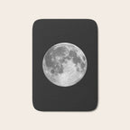 Full Moon print black-white photograph new lunar eclipse poster bedroom home wall decor Bath Mat Gallery Image 1