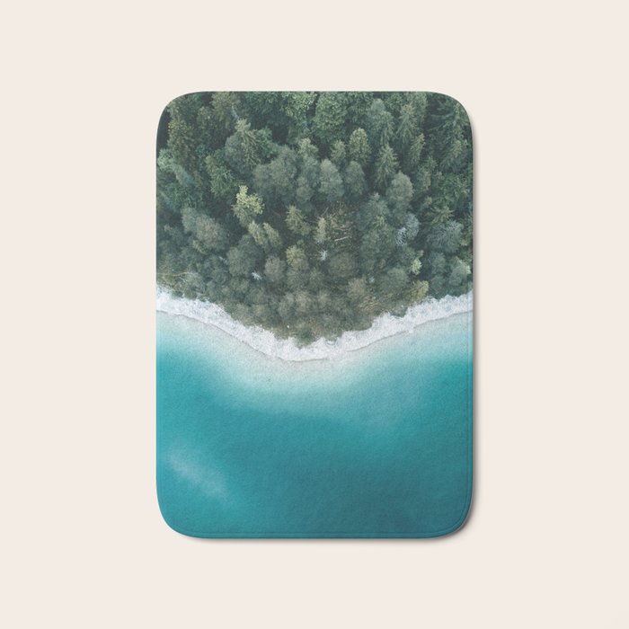 Green and Blue Symmetry - Landscape Photography Bath Mat Gallery Image 1