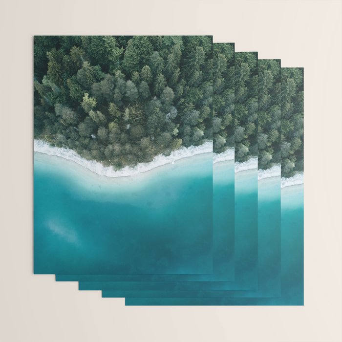 Green and Blue Symmetry - Landscape Photography Wrapping Paper Gallery Image 3