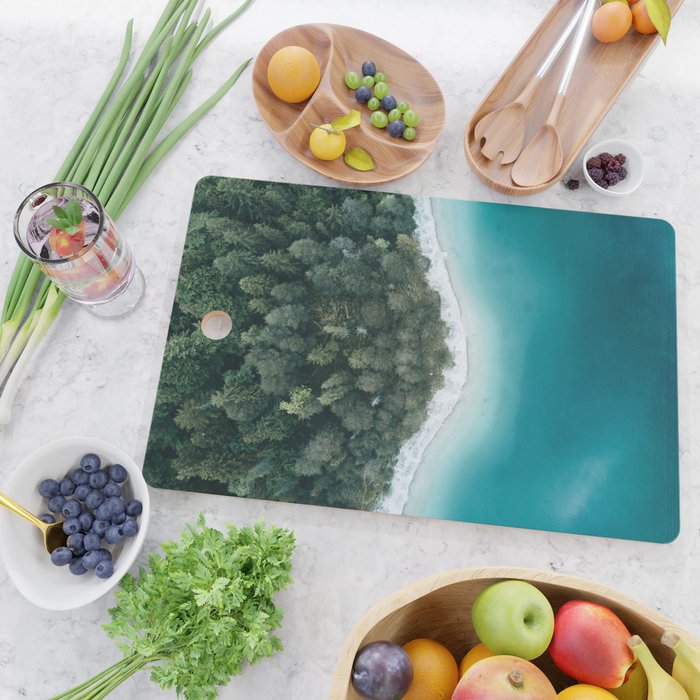 Green and Blue Symmetry - Landscape Photography Cutting Board Gallery Image 2