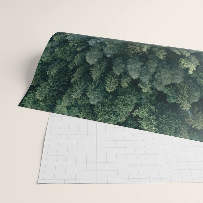 Green and Blue Symmetry - Landscape Photography Wrapping Paper Gallery Image 2