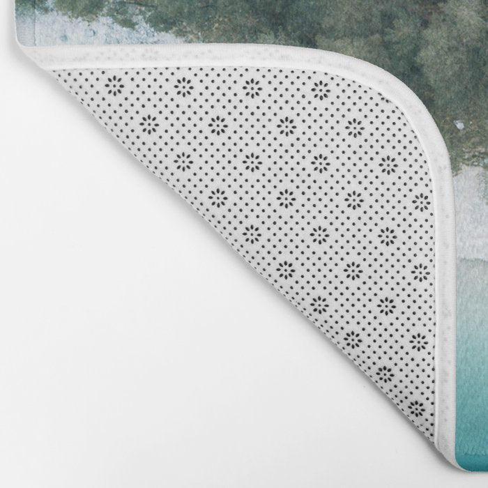 Green and Blue Symmetry - Landscape Photography Bath Mat Gallery Image 2