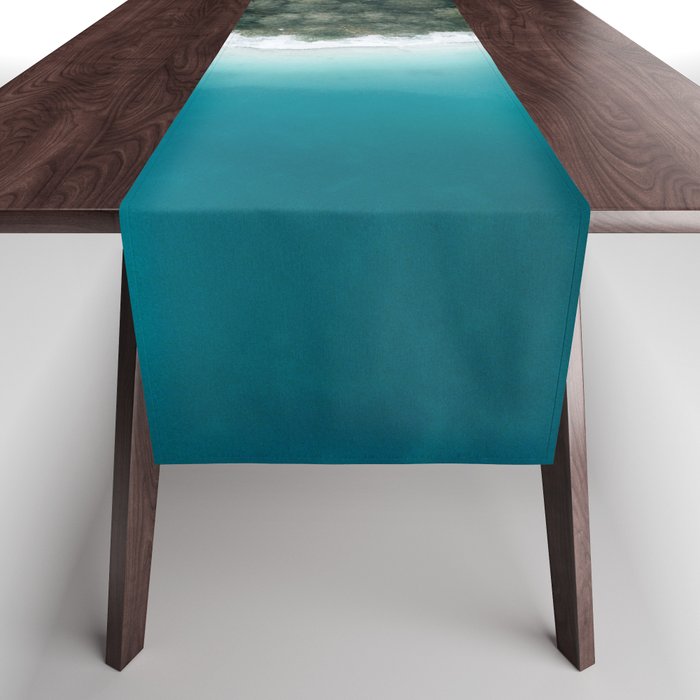 Green and Blue Symmetry - Landscape Photography Table Runner Gallery Image 1