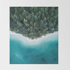 Green and Blue Symmetry - Landscape Photography Throw Blanket Gallery Image 2