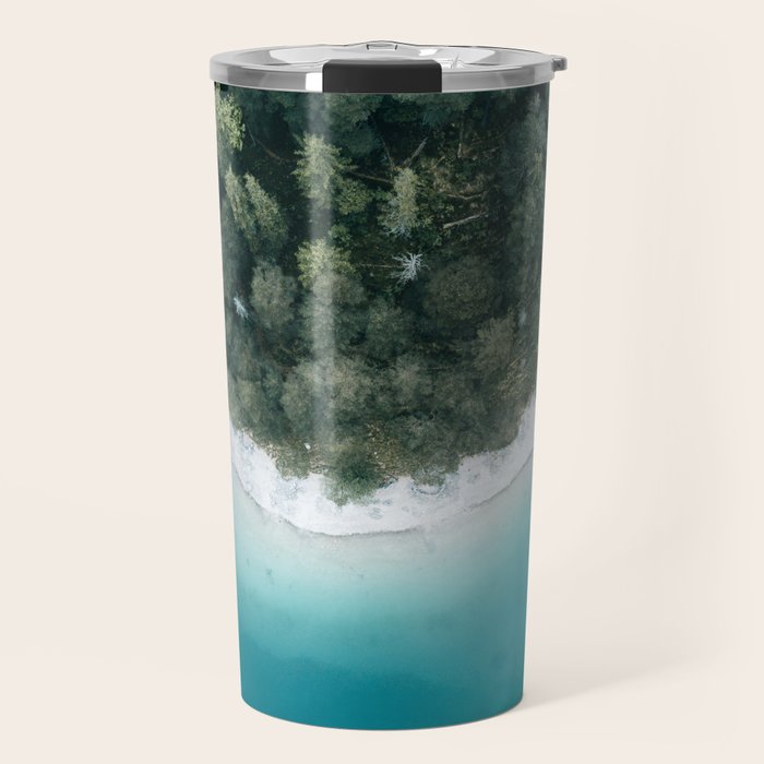 Green and Blue Symmetry - Landscape Photography Travel Mug Gallery Image 1