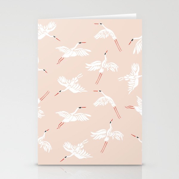 Crane Dance Stationery Card Gallery Image 1