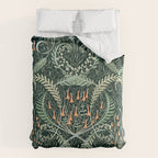 Woodland soil Morris style emerald Duvet Cover Gallery Image 6