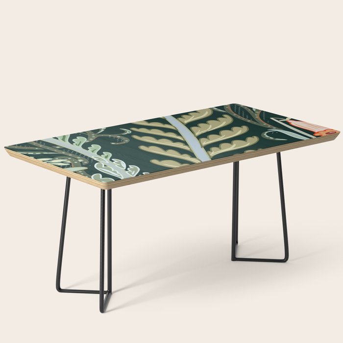 Woodland soil Morris style emerald Coffee Table Gallery Image 1