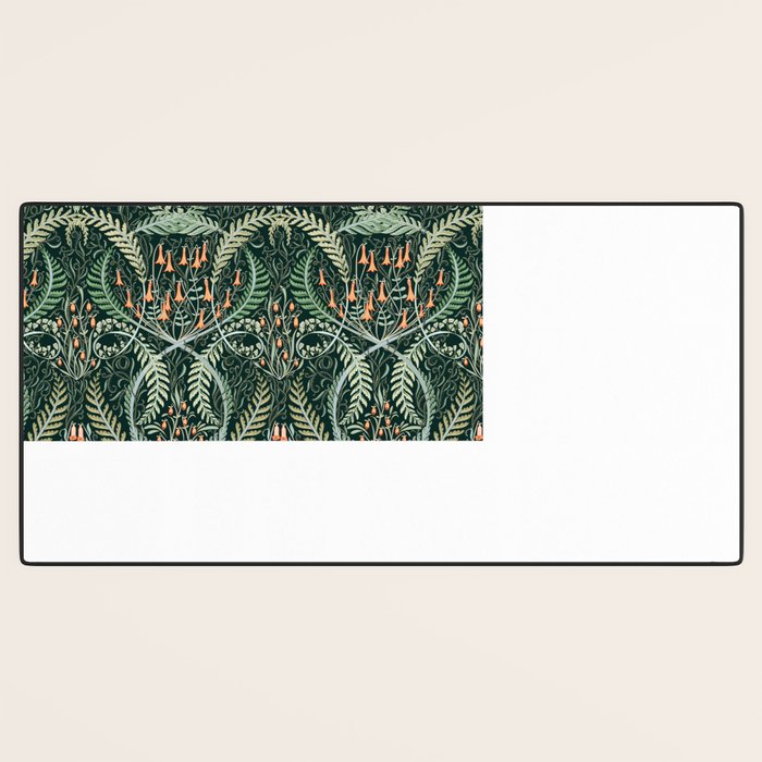 Woodland soil Morris style emerald Desk Mat Gallery Image 3