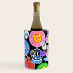 Retro cartoon sticker label pattern Wine Chiller Gallery Image 3